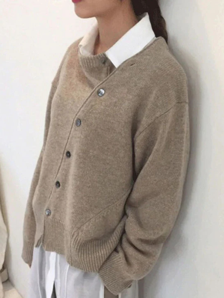 Clara | Women’s Cashmere Wrap Cardigan | Asymmetrical & Cozy