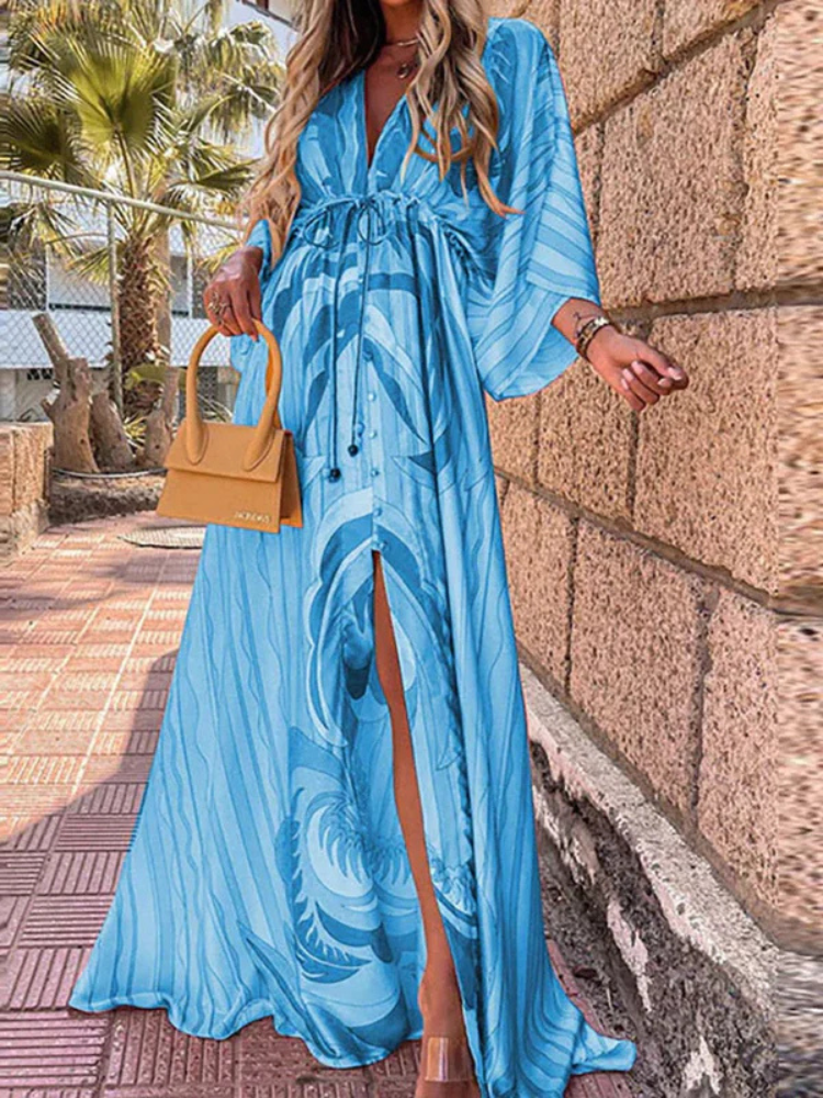 Courtney | Women’s Printed Beach Cover-Up Dress | Vibrant & Breezy