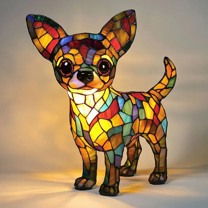 Decorative Dog Lamp Handcrafted LED Light