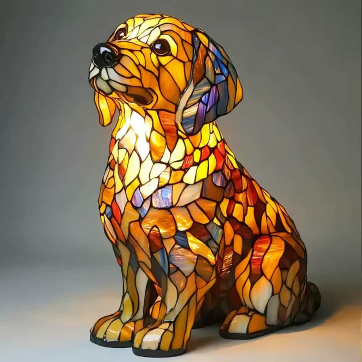 Decorative Dog Lamp Handcrafted LED Light