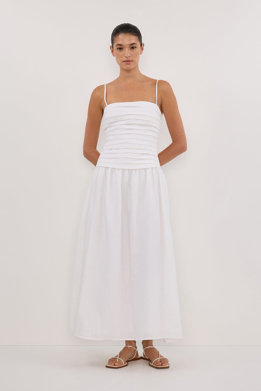 Strapless Maxi Dress | Elegant & Flowy | Lightweight Summer Wear