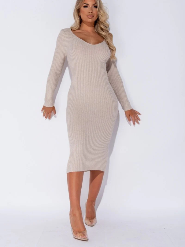 Dana | Women’s Knitted Midi Dress | Elegant & Versatile
