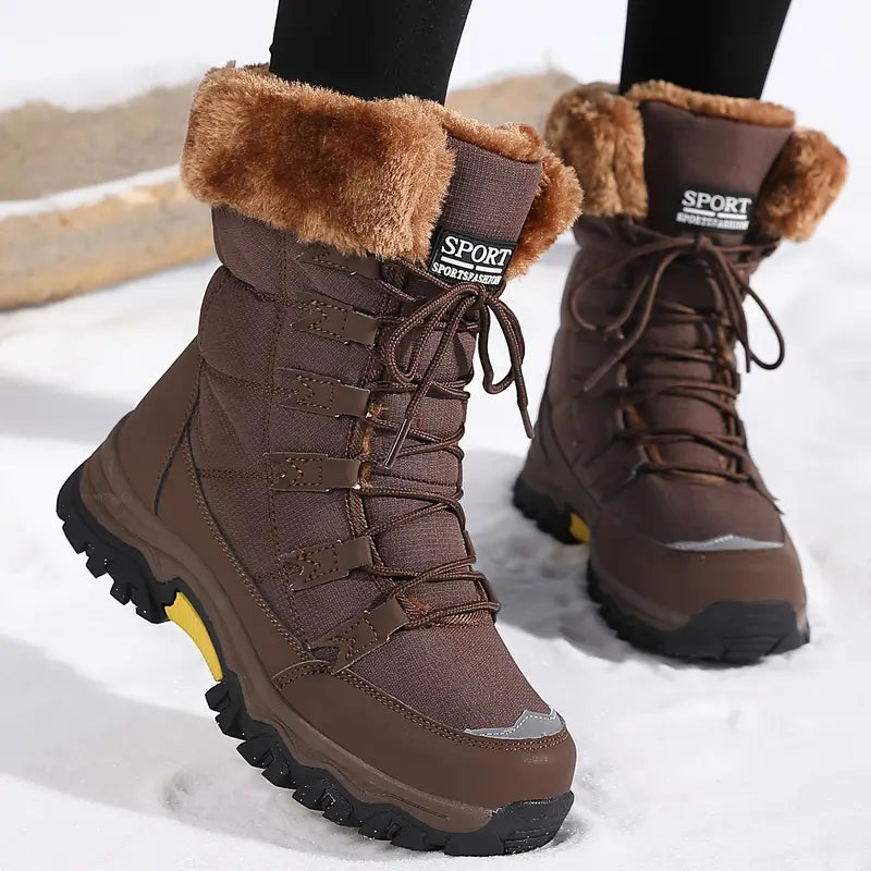 Arvella – Women’s Waterproof Winter Boots with Faux Fur Lining