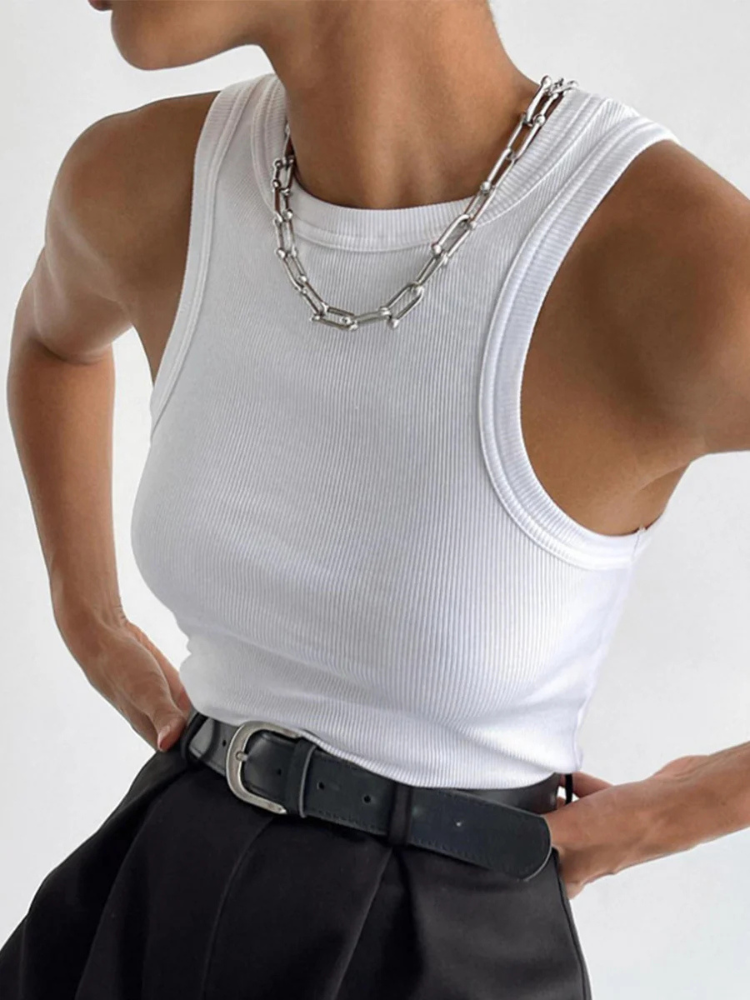 Elia | Women’s Tank Top | Basic Cropped Fitted