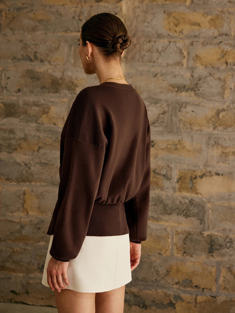 Elowen | Women’s Cardigan | Plain Golden Button