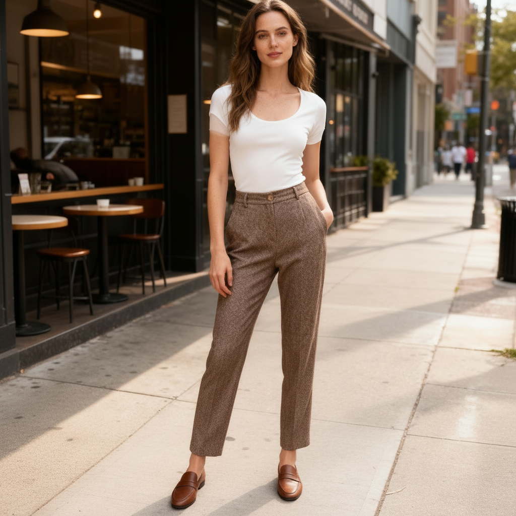 Elarin - Womens Winter Wool Trousers