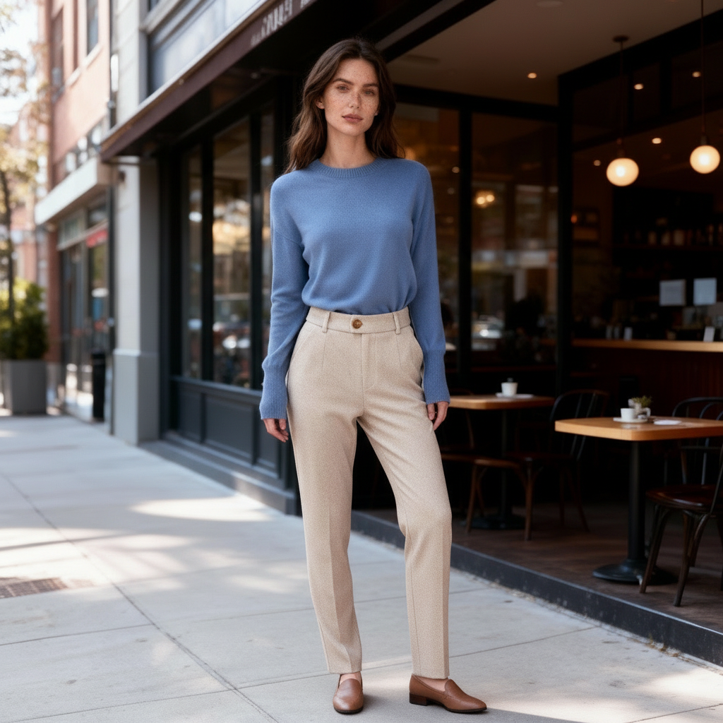 Elarin - Womens Winter Wool Trousers