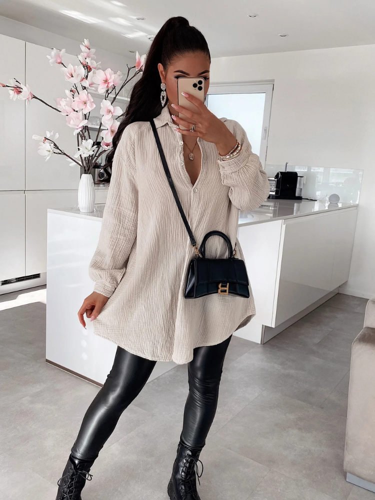 Freya | Women’s Blouse | Oversized Muslin Long