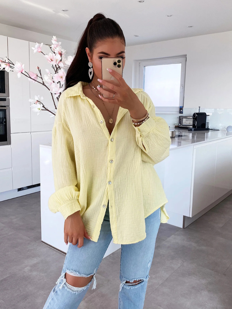 Freya | Women’s Blouse | Oversized Muslin Short