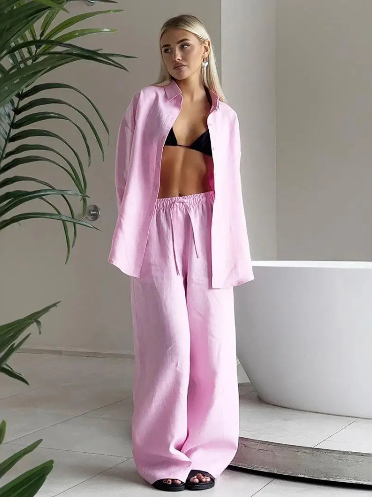Grace | Women’s Set | Casual Straight Pants & Shirt