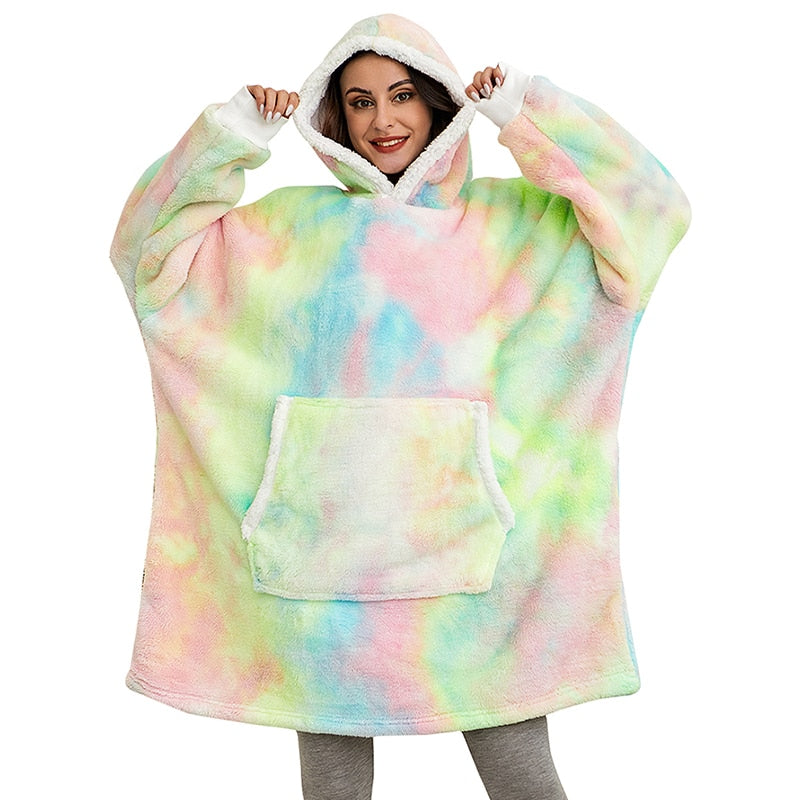 Unisex Sweatshirt with Blanket – Sweatshirt and Blanket in One