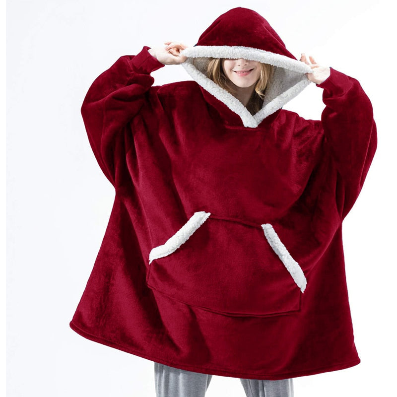 Unisex Sweatshirt with Blanket – Sweatshirt and Blanket in One