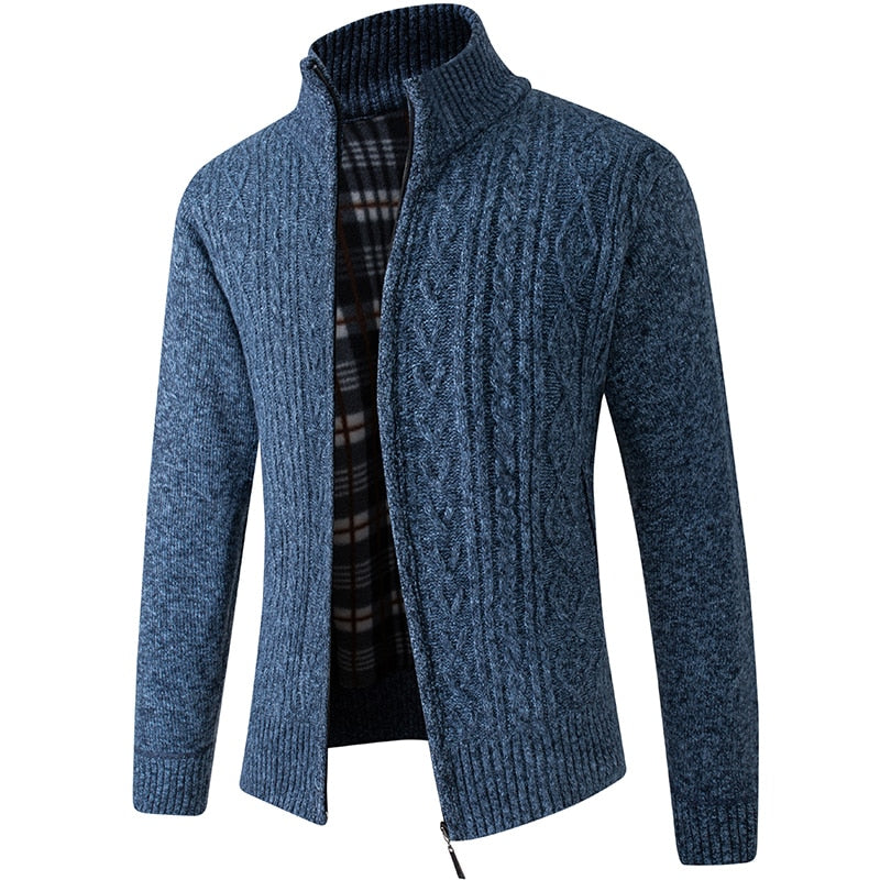 Men's knitted waistcoat – zip fastening at the front