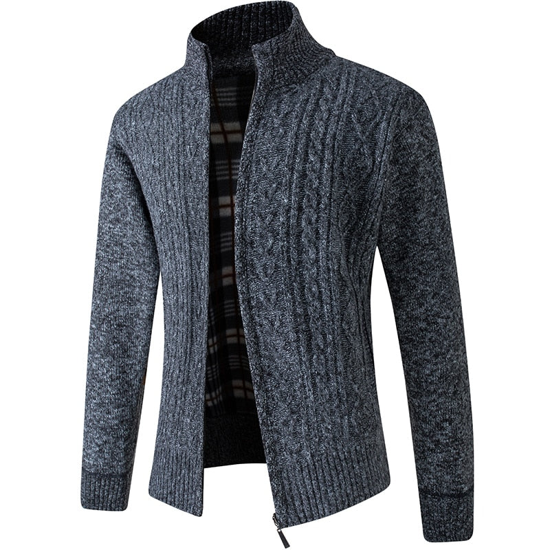 Men's knitted waistcoat – zip fastening at the front