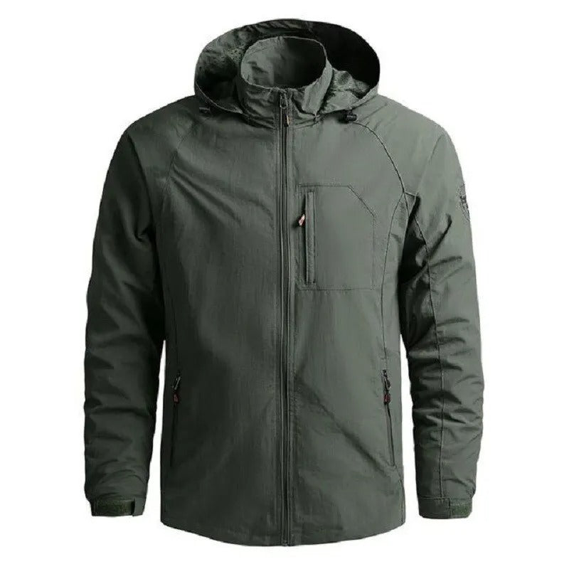 Men’s Cargo Jacket – Hooded Outdoor Multi-Pocket Coat