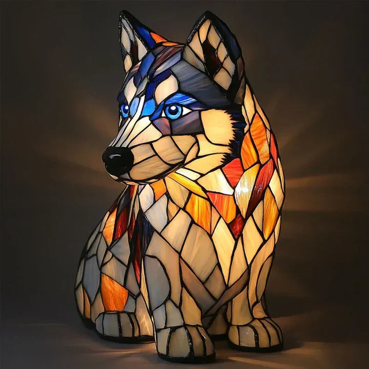Decorative Dog Lamp Handcrafted LED Light