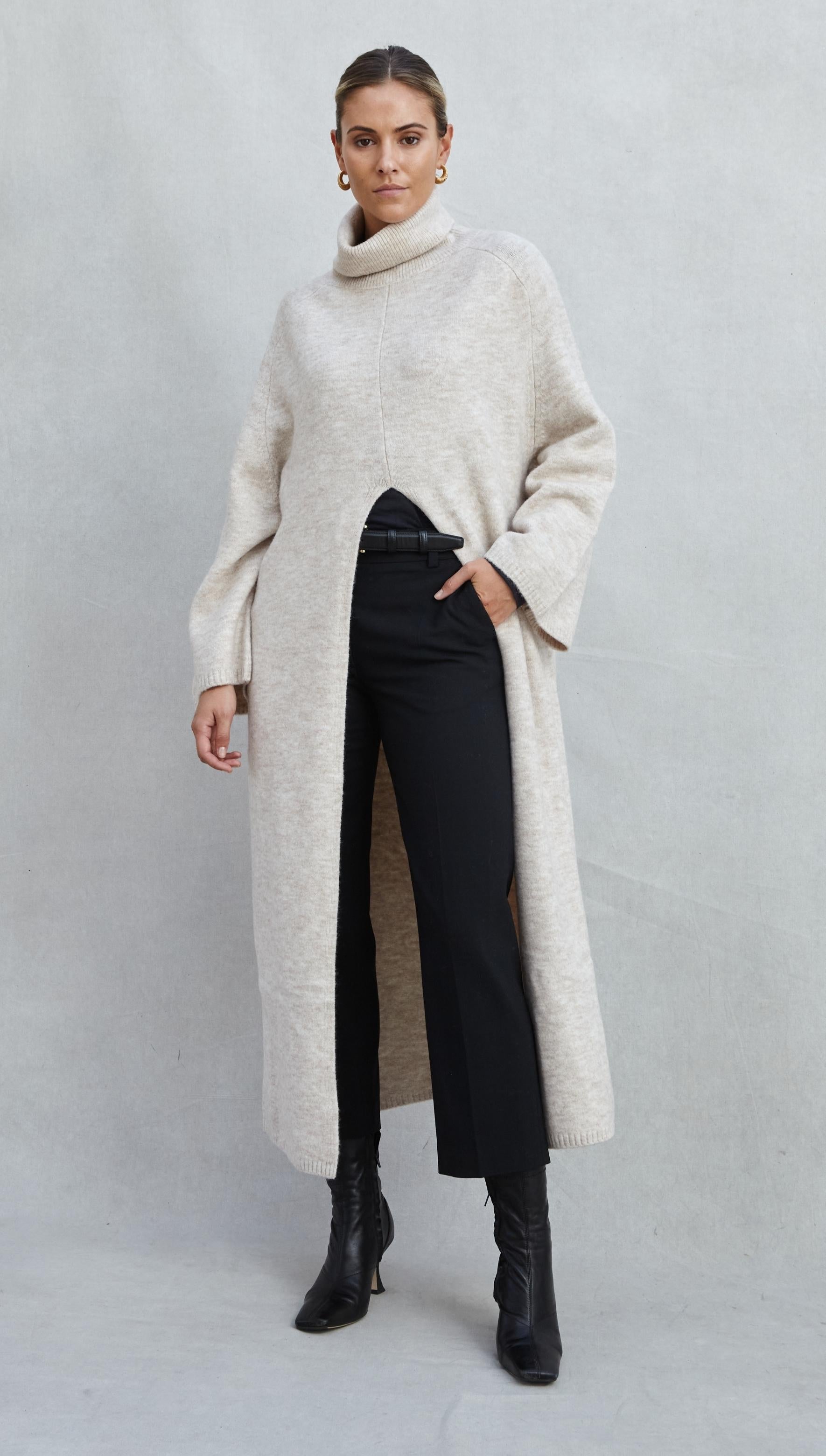 Women's cardigan dress – sand pattern