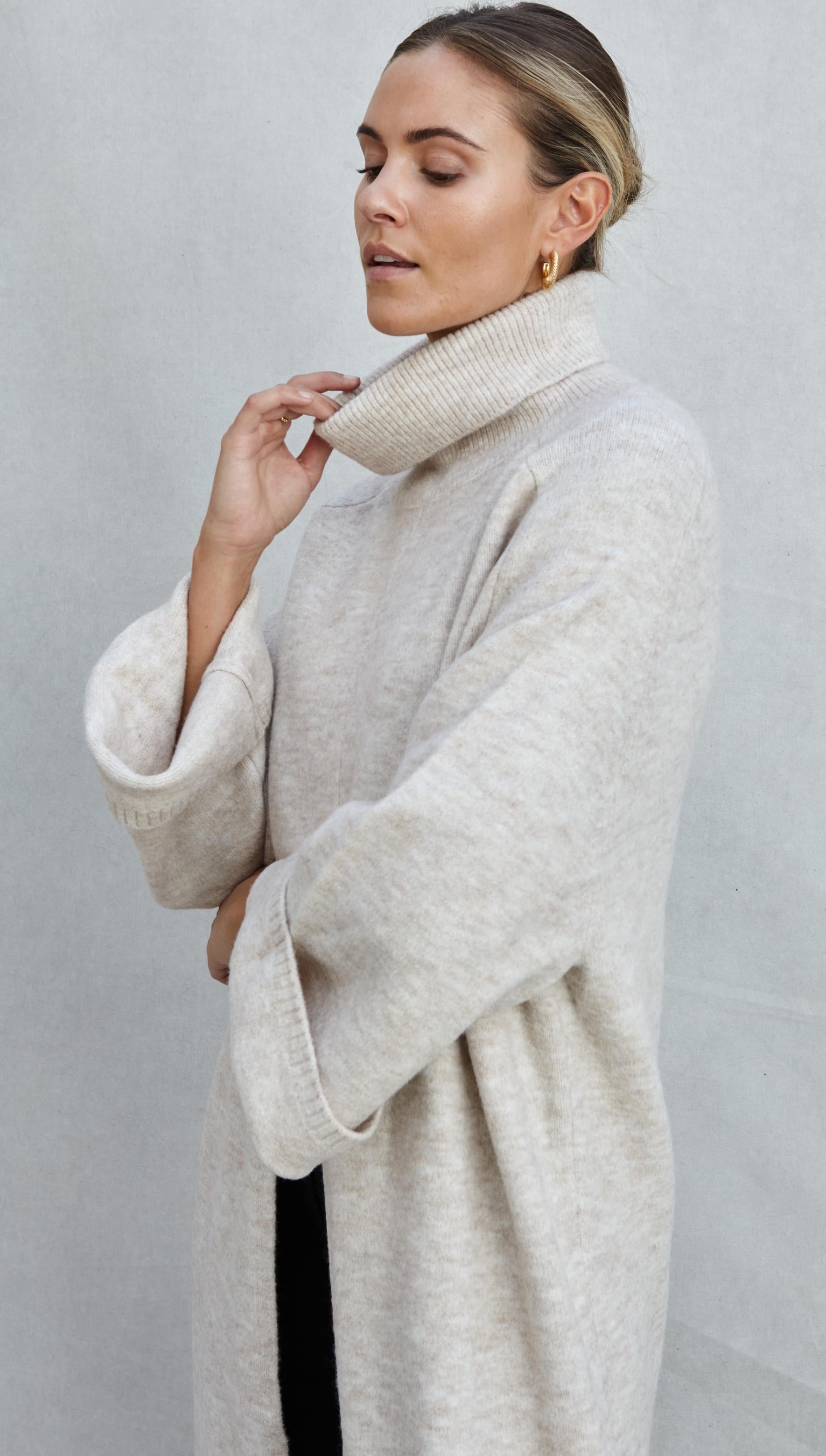 Women's cardigan dress – sand pattern