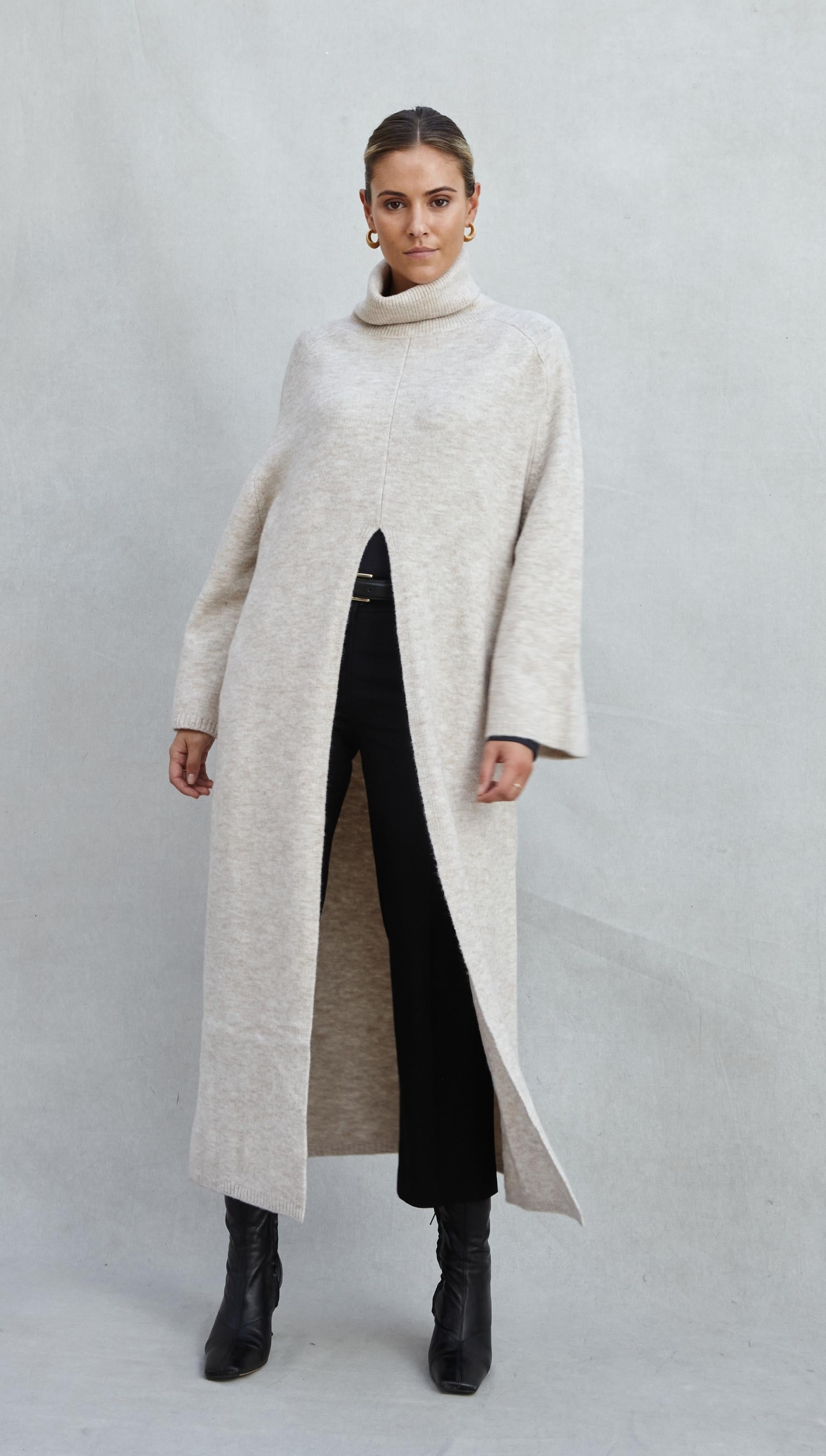 Women's cardigan dress – sand pattern