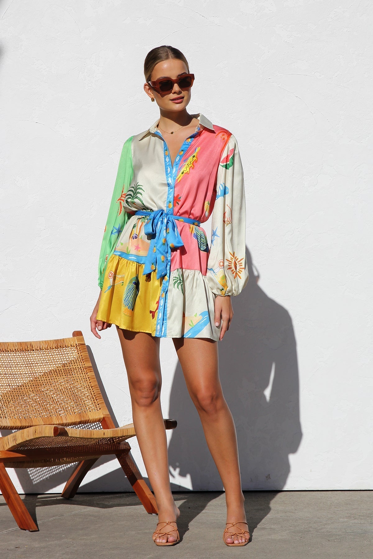 Colourful Shirt Dress | Multicolour | Lightweight & Trendy