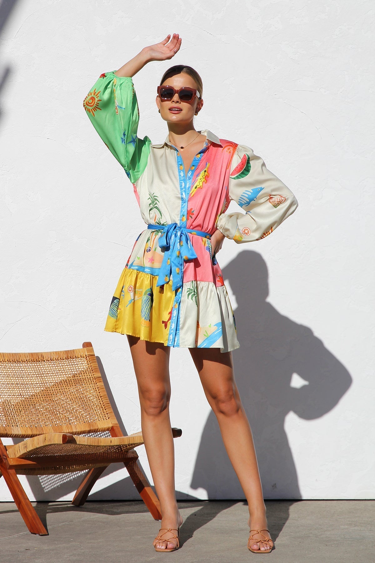 Colourful Shirt Dress | Multicolour | Lightweight & Trendy