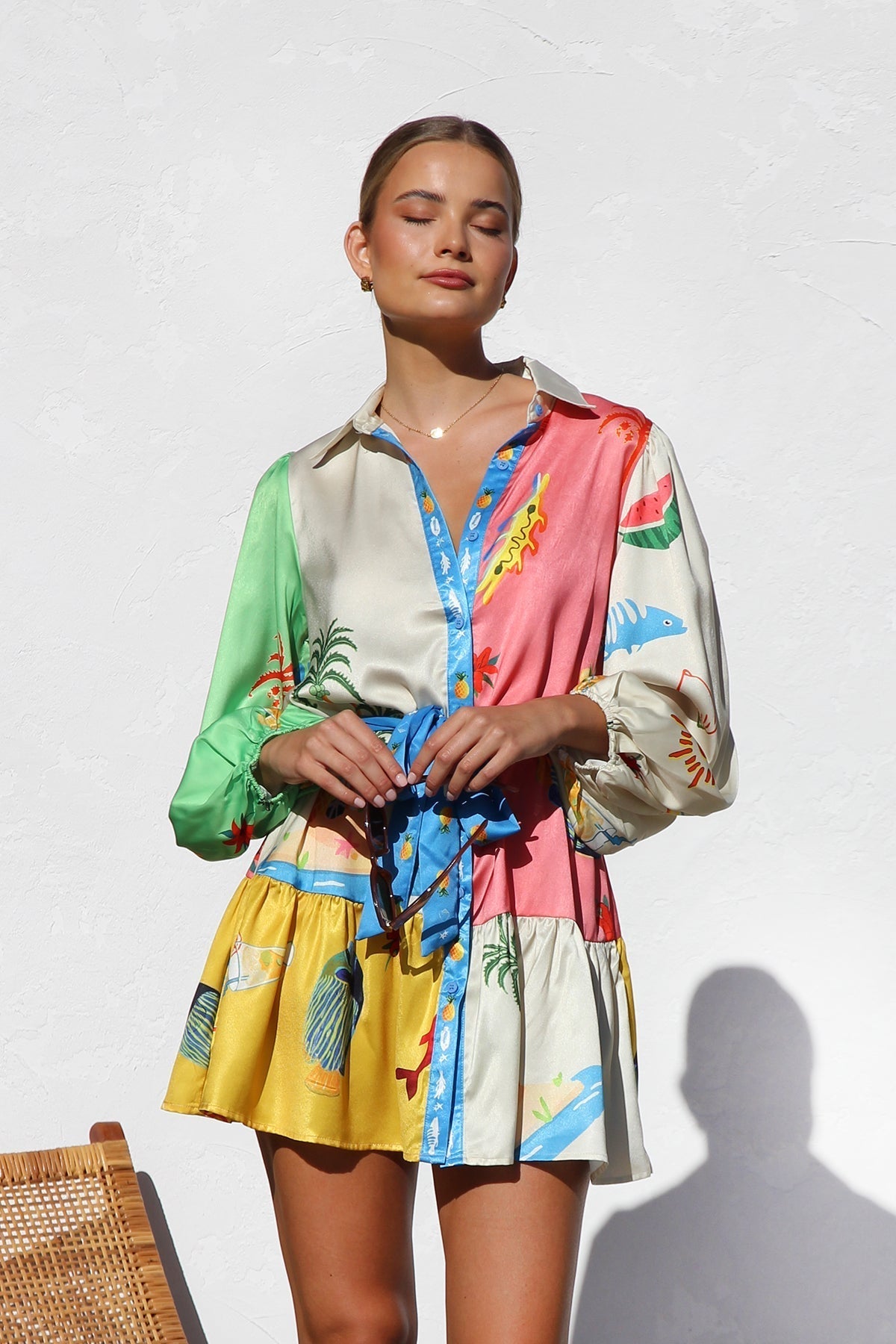 Colourful Shirt Dress | Multicolour | Lightweight & Trendy