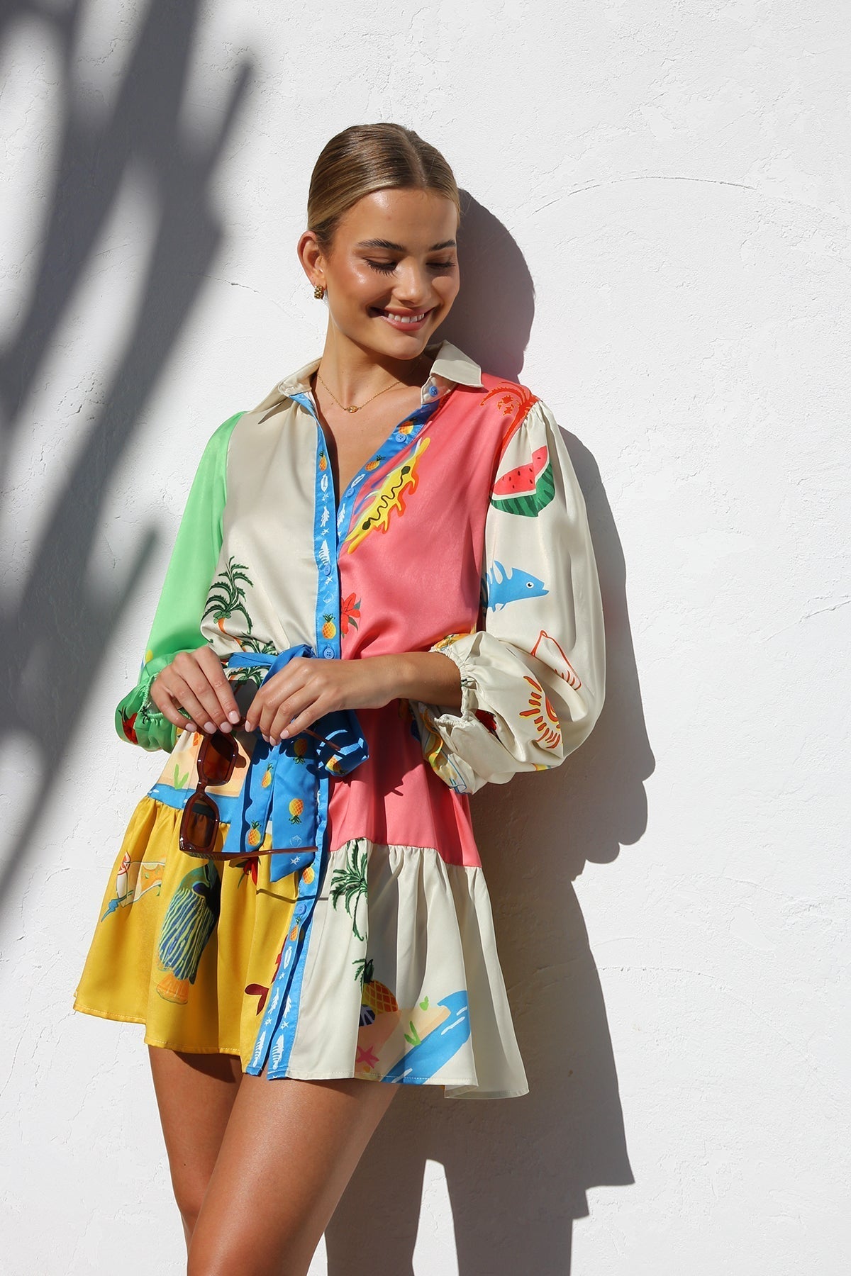 Colourful Shirt Dress | Multicolour | Lightweight & Trendy