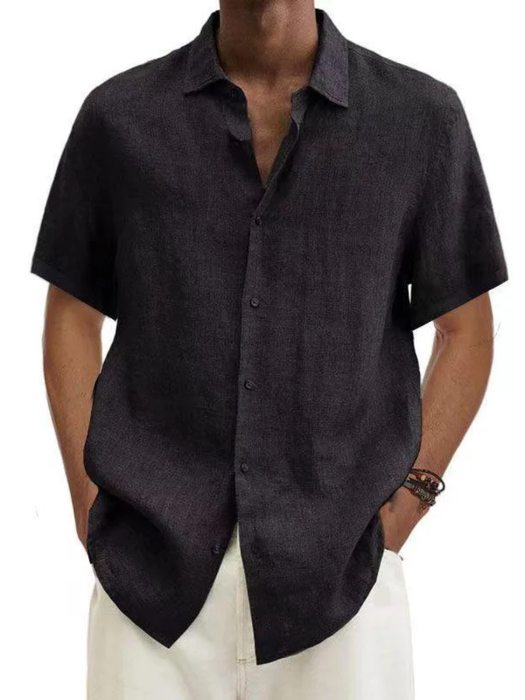 Jaron | Men’s Linen Shirt | Short Sleeve & Breathable