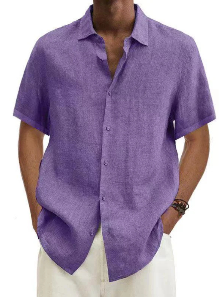 Jaron | Men’s Linen Shirt | Short Sleeve & Breathable