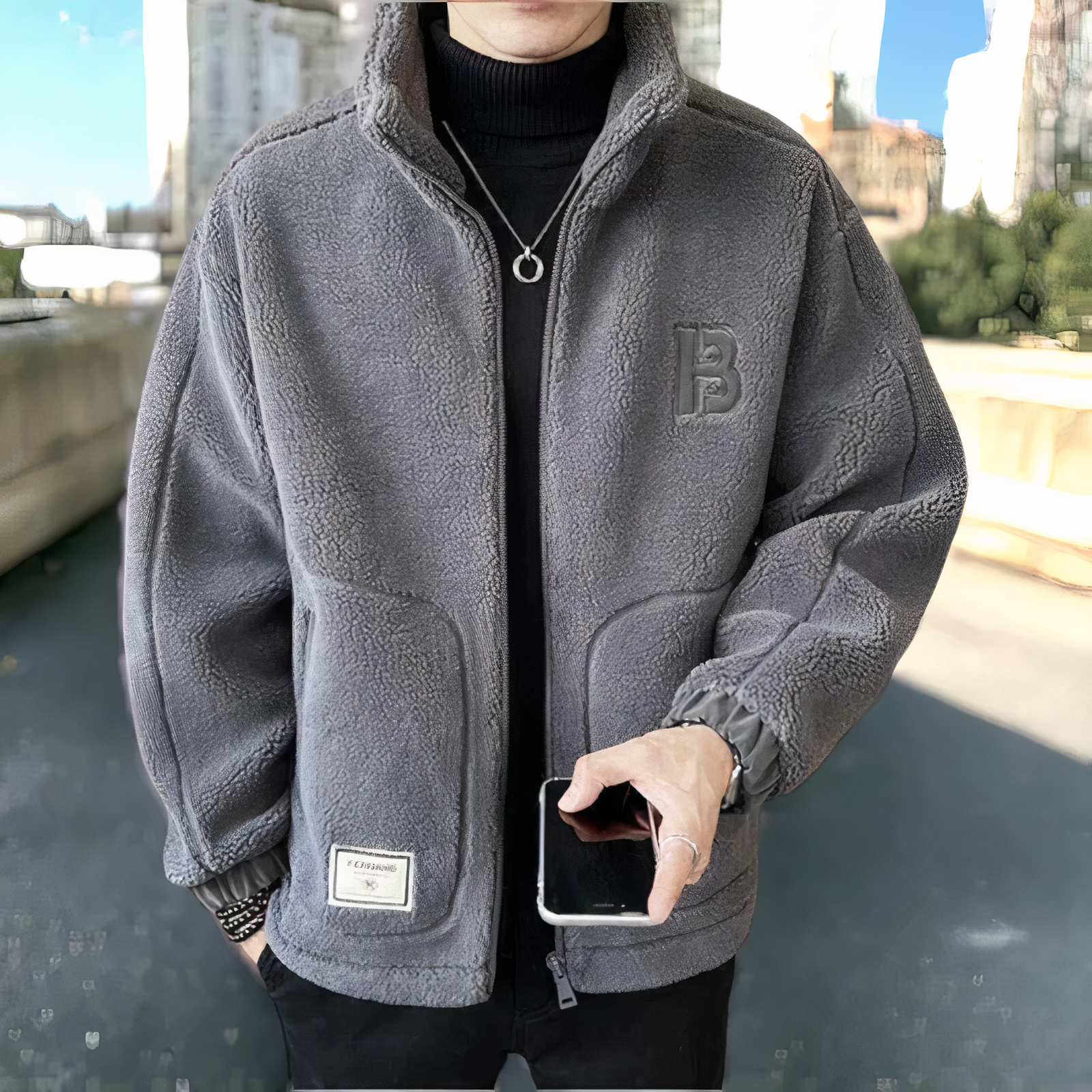Kaelen – Men’s Warm Fleece Jacket for Everyday Comfort