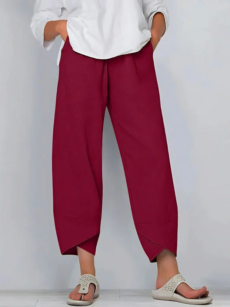 Layla | Women’s Trousers | Linen High-Waist Relaxed Fit