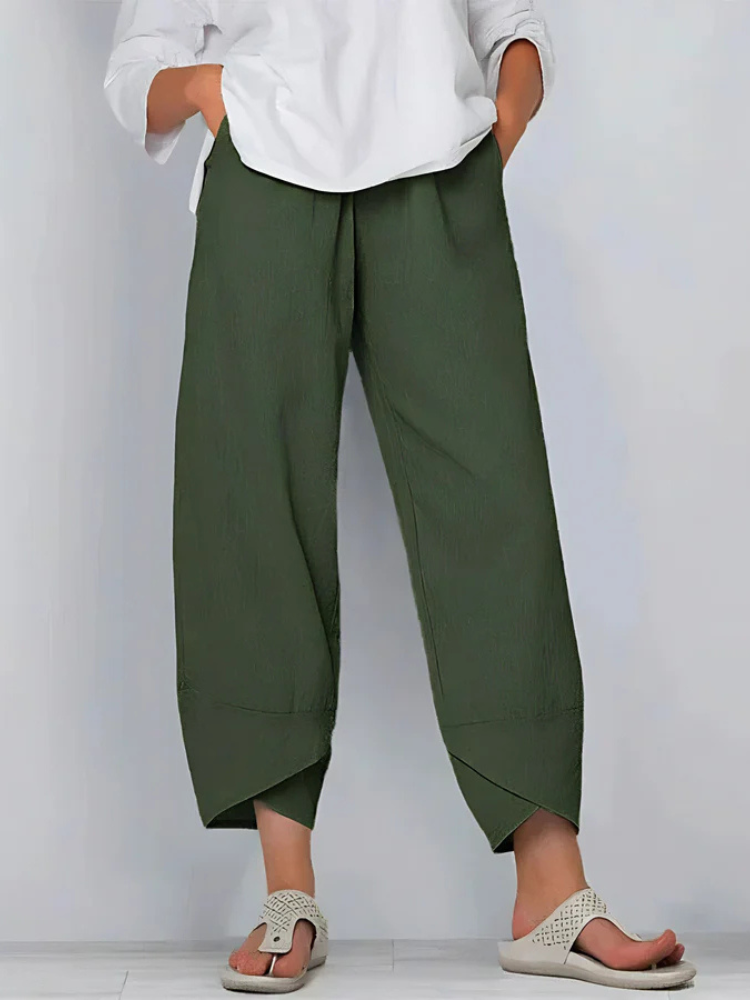 Layla | Women’s Trousers | Linen High-Waist Relaxed Fit