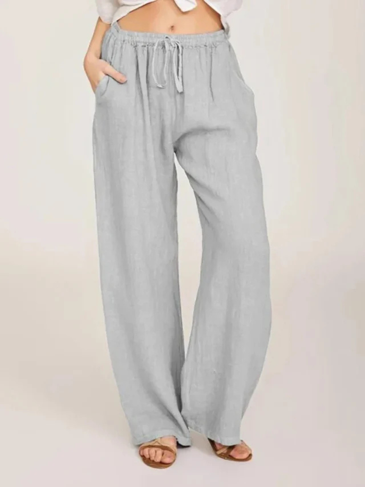 Leona | Women’s Wide-Leg Pants | Lightweight Drawstring