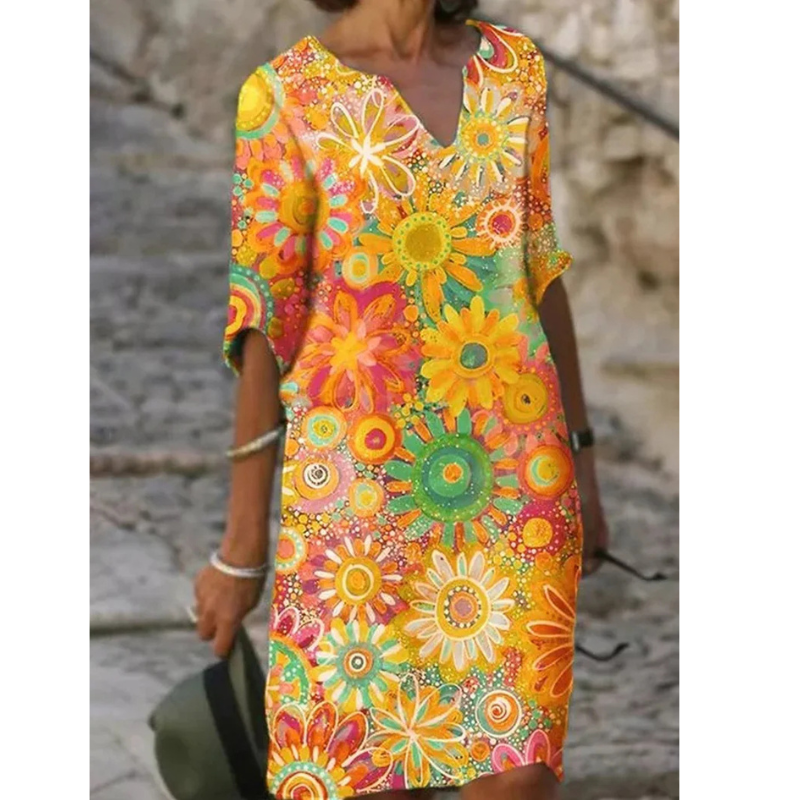 Liana | Women’s Floral Dress | Flowy V-Neck