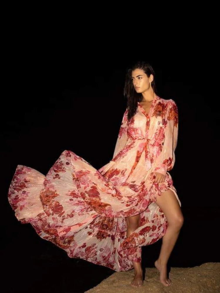 Liliane | Women’s Maxi Dress | Floral Long Sleeve