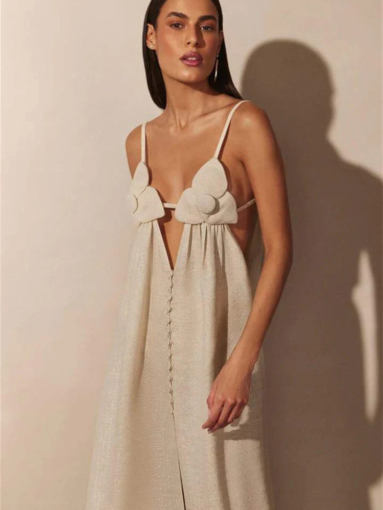 Lina | Women’s Floral Maxi Dress | V-Neck & High Slit