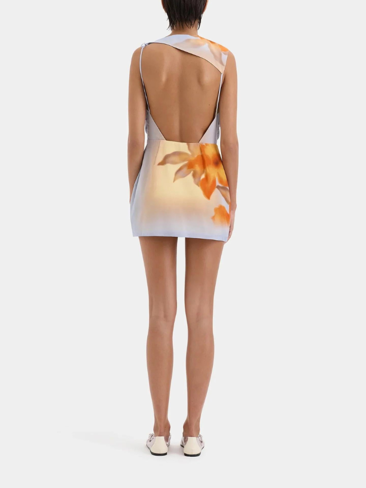 Lina | Women’s Floral Mini Dress | Asymmetric