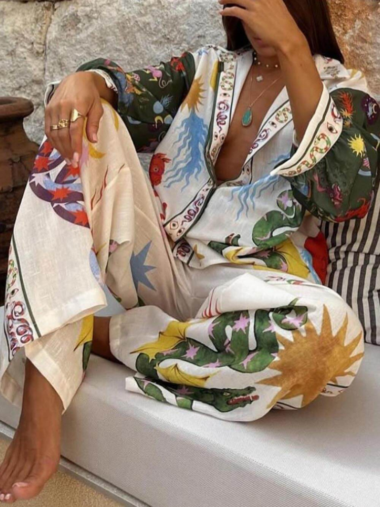 Lina | Women’s Printed Lounge Set | Relaxed Fit