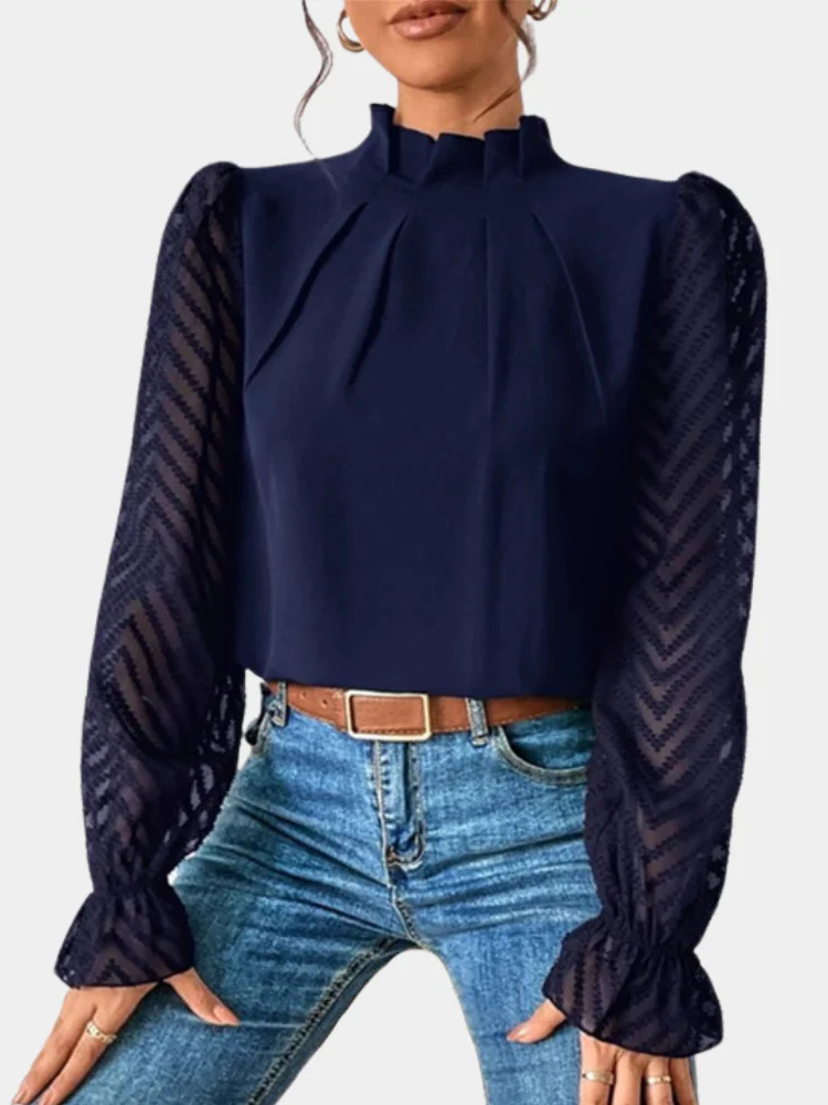 Liora | Women’s Top | Long-Sleeve Coastal Elegance