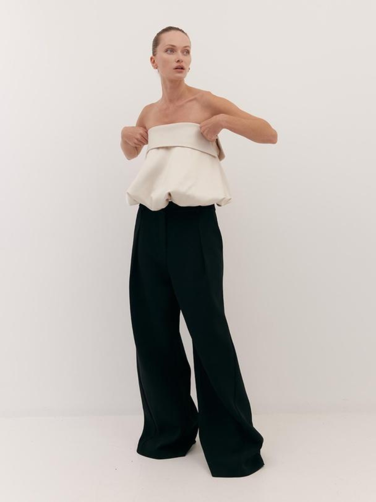 Lumi | Women’s Tube Top | Satin Bow-Back and Sculpted Fit