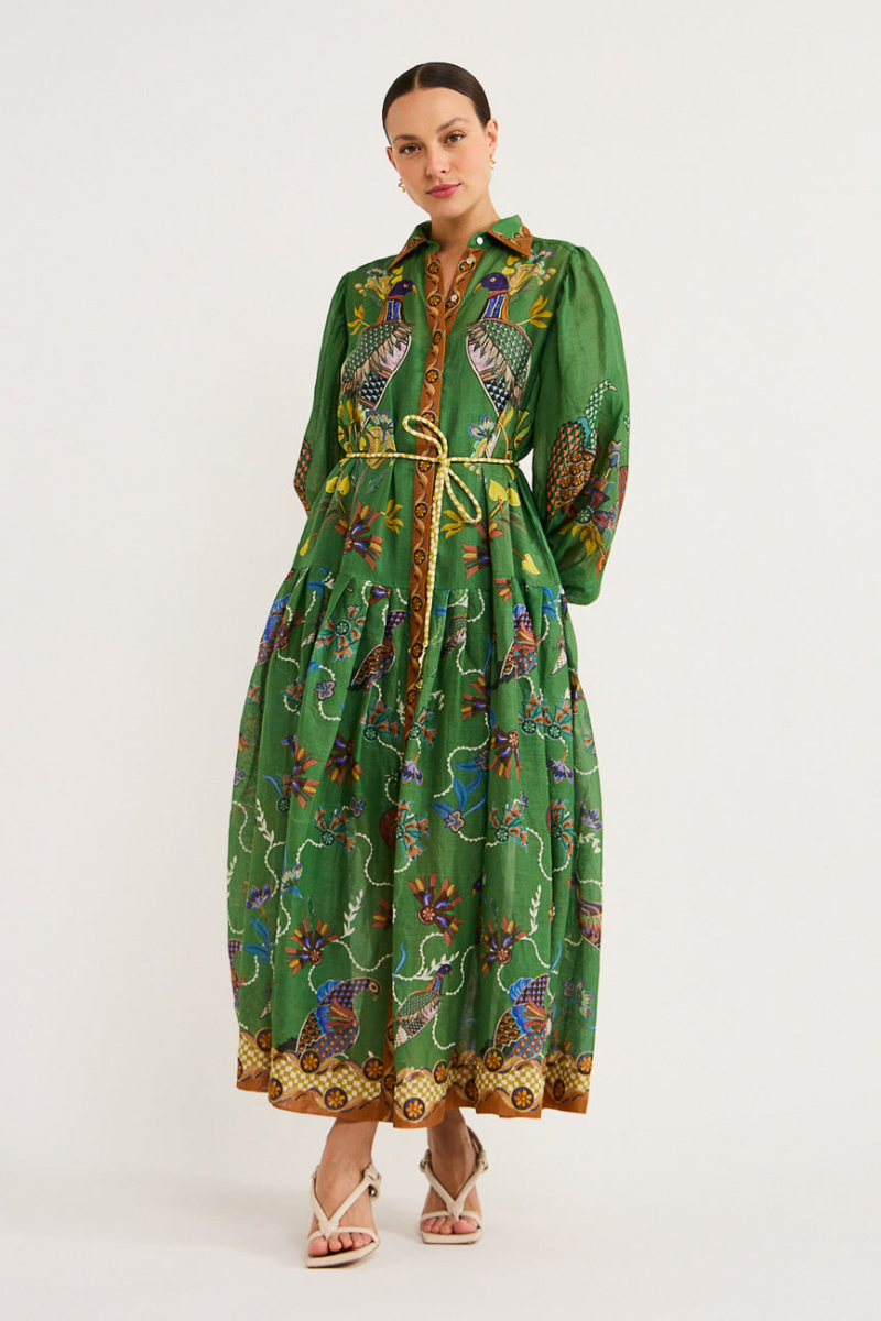 Printed Maxi Shirt Dress | Elegant | Flowing and Timeless