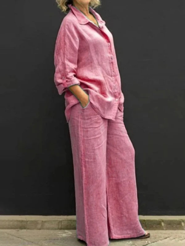 Margaux | Women’s Blouse & Trousers Set | Relaxed & Refined