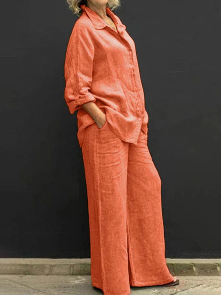 Margaux | Women’s Blouse & Trousers Set | Relaxed & Refined