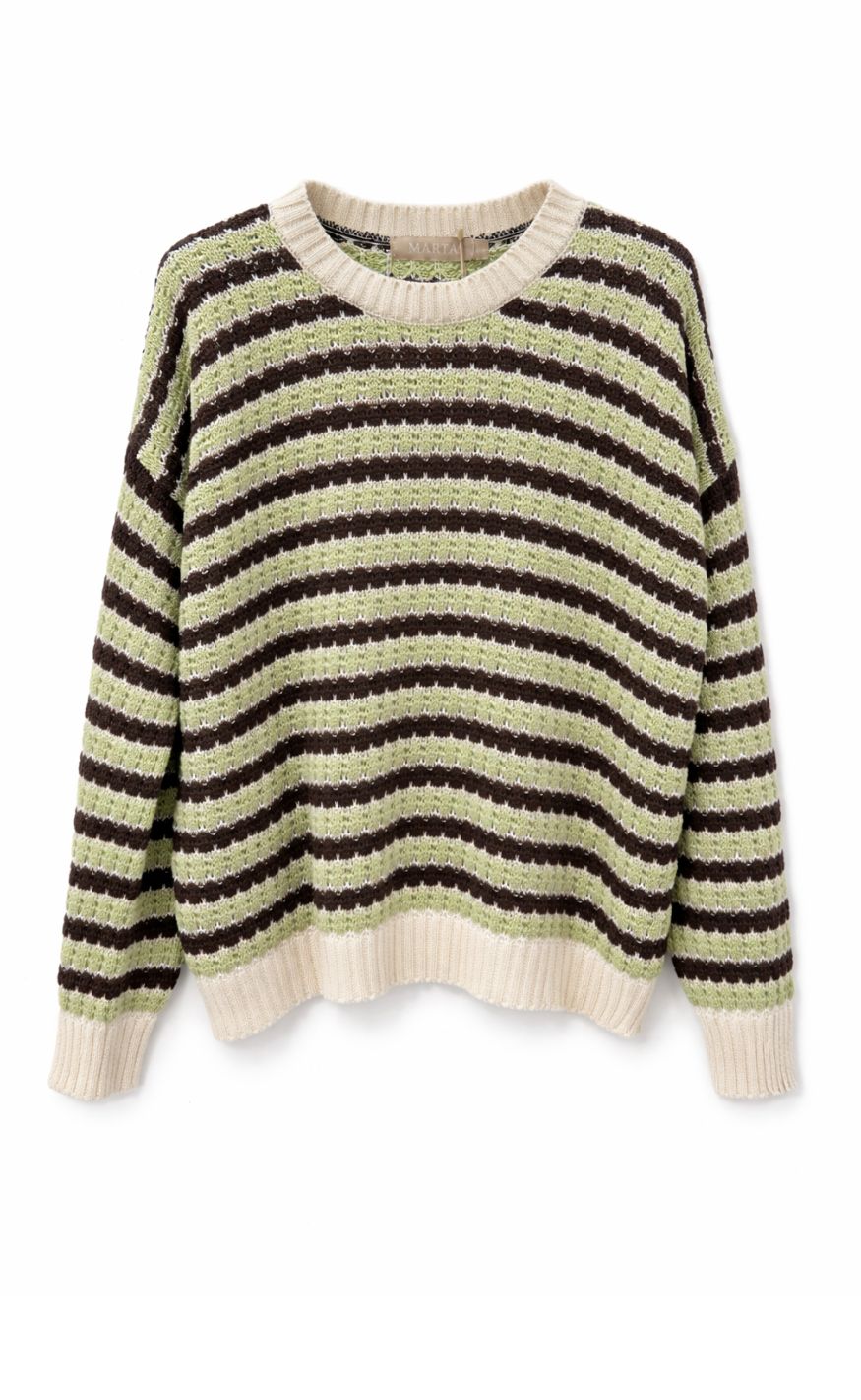Elvarine – Two-Tone Knit Sweater