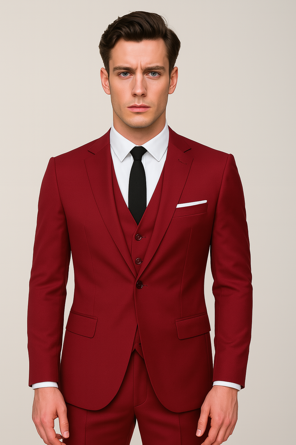 Men's three-piece suit – tailored fit, single-breasted