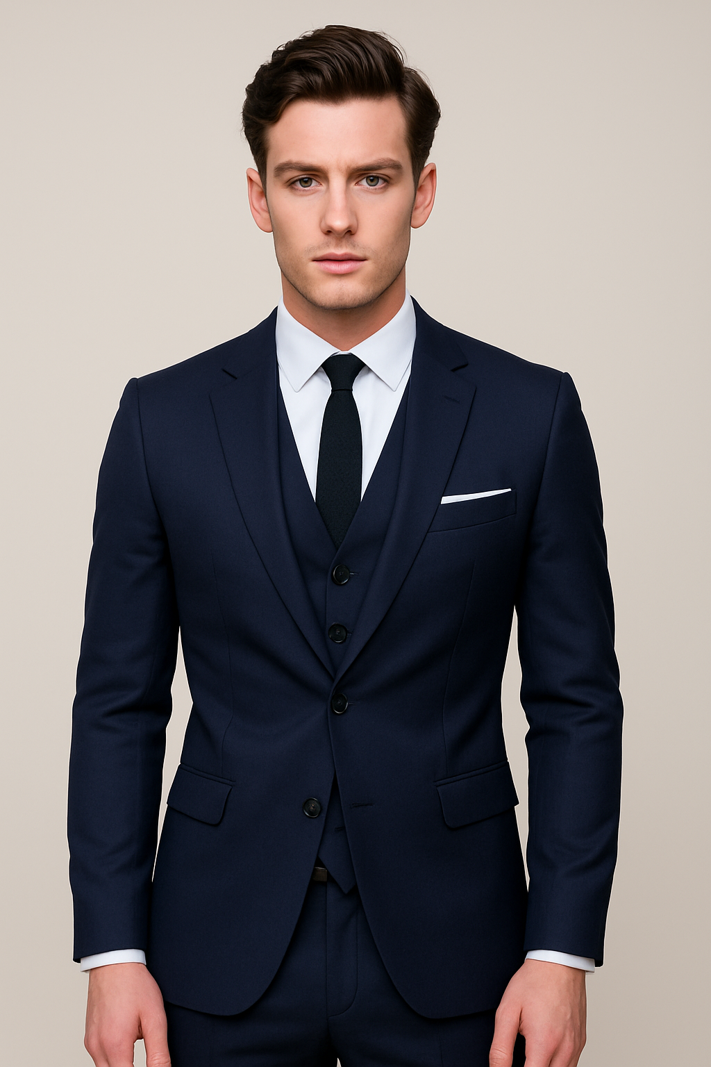Men's three-piece suit – tailored fit, single-breasted