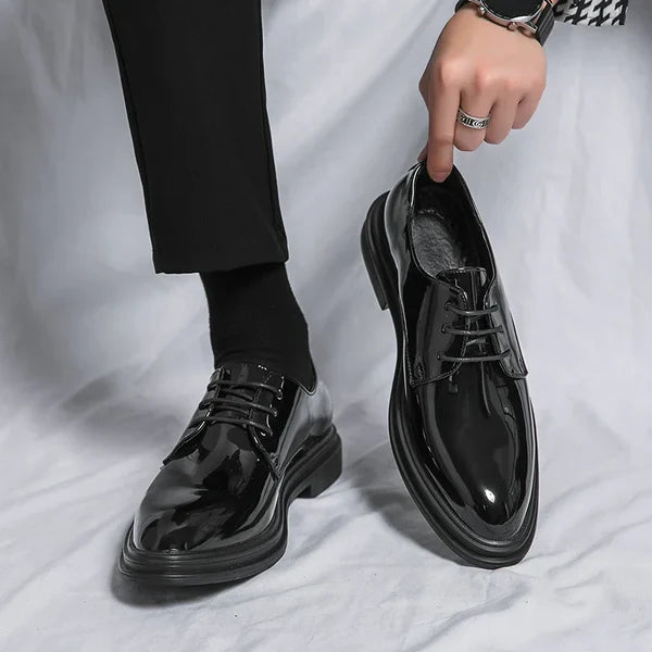 Men’s Glossy Derby Dress Shoes | Formal
