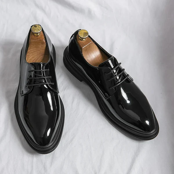 Men’s Glossy Derby Dress Shoes | Formal