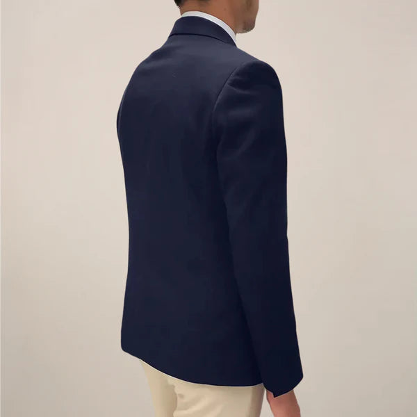 Men’s Structured Notch Lapel Blazer | Gold Button