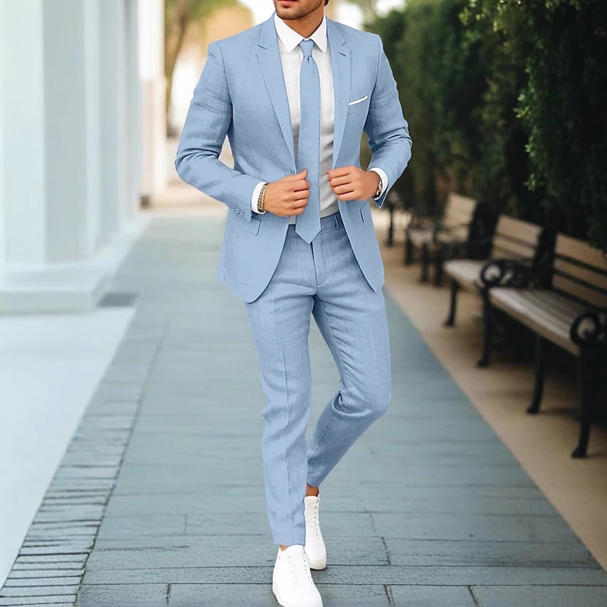 Two-piece men's suit – fitted jacket and trousers